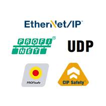 EtherNet/IP®, PROFI® NET, UDP, PROFlsafe, CIP Safety™