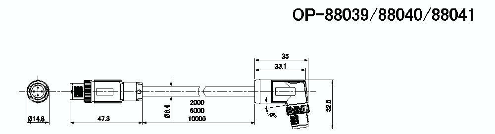 OP88039-40/41 Dimension