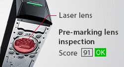 Laser lens | Pre-marking lens inspection | Score 91 OK