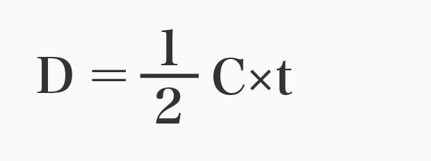 D: Paint thickness   C: Speed of sound in the coating* (m/s)   t: Measured round-trip transit time (s)