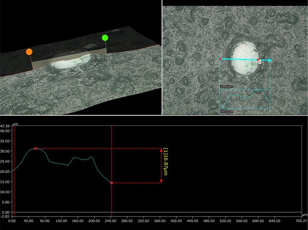 Paint defects can be measured in 3D.