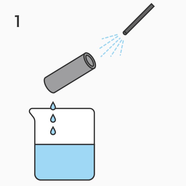 Wash the part (product) with a method such as pressure rinsing to extract foreign particles.