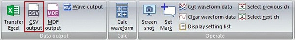 Select [Transfer to Excel / Save as CSV] − [Save as CSV].