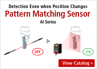 Detection Even when Position Changes Pattern Matching Sensor AI series [Download Catalog]