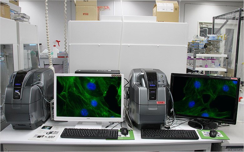 Image: Two BZ Series microscopes installed in a single laboratory...
