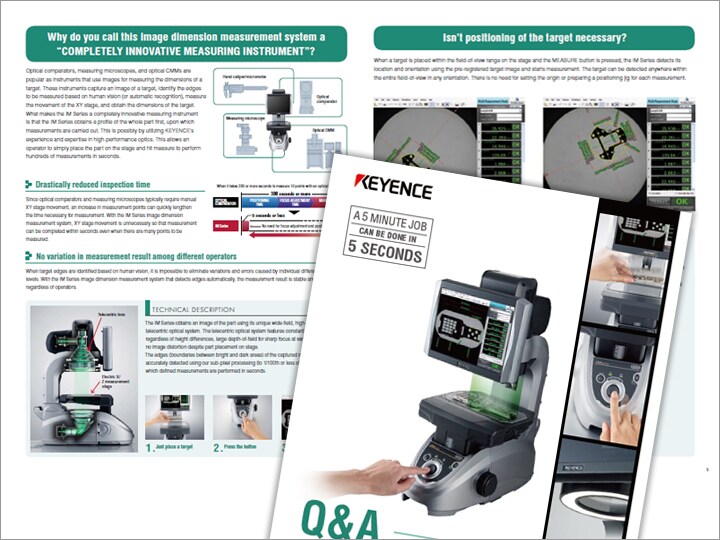 IM Series Image Dimension Measurement System "Just Place & Press" Clear & Simple Explanation for Q & A [Structure, Principle] (English)