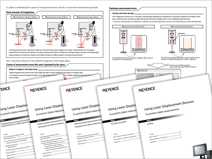 Using Laser Displacement Sensors To perform stable measurements Vol.1 [Understanding the causes and countermeasures for measurement errors outside typical specifications] (English)