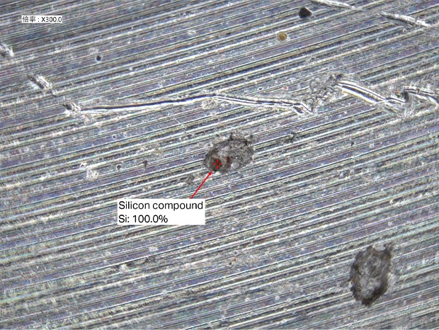 Foreign particles inside die cast parts can be analyzed.