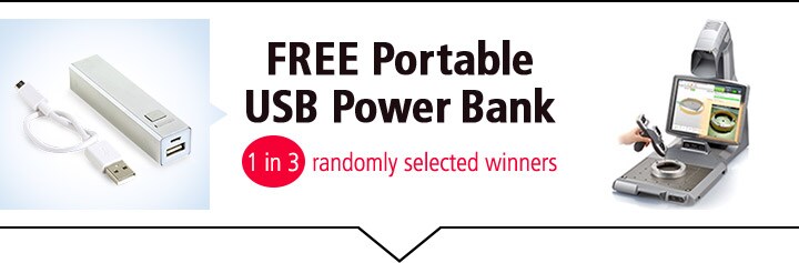 FREE Portable USB Power Bank [1 in 3] randomly selected winners