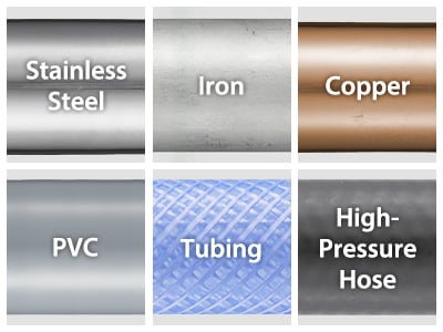 Stainless Steel, Iron, Copper, PVC, Tubing and High-Pressure Hose