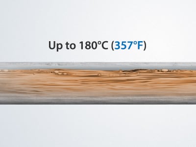 Up to 180°C (357°F)