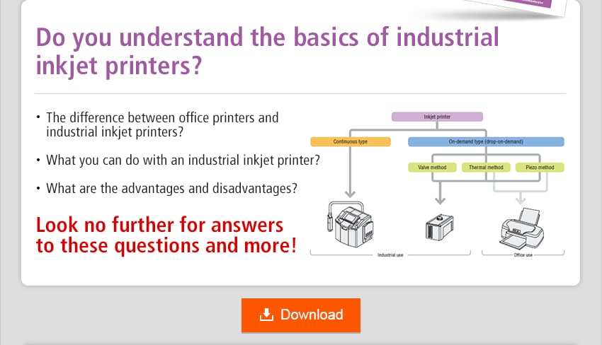 Do you understand the basics of industrial inkjet printers? The difference between office printers and industrial inkjet printers? What you can do with an industrial inkjet printer? What are the advantages and disadvantages? Look no further for answers to these questions and more! Download