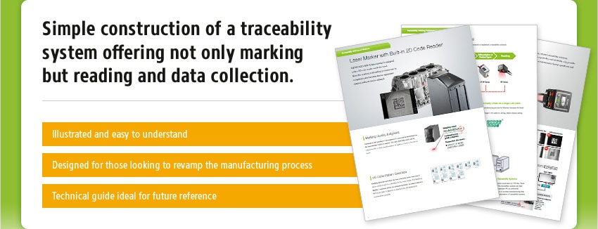 Simple construction of a traceability system offering not only marking but reading and data collection. [ Illustrated and easy to understand / Designed for those looking to revamp the manufacturing process / Technical guide ideal for future reference ]