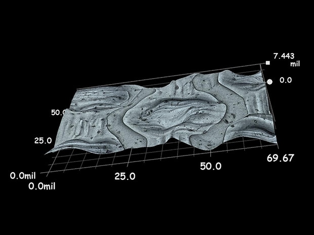 3D shape measurement of plastic packaging