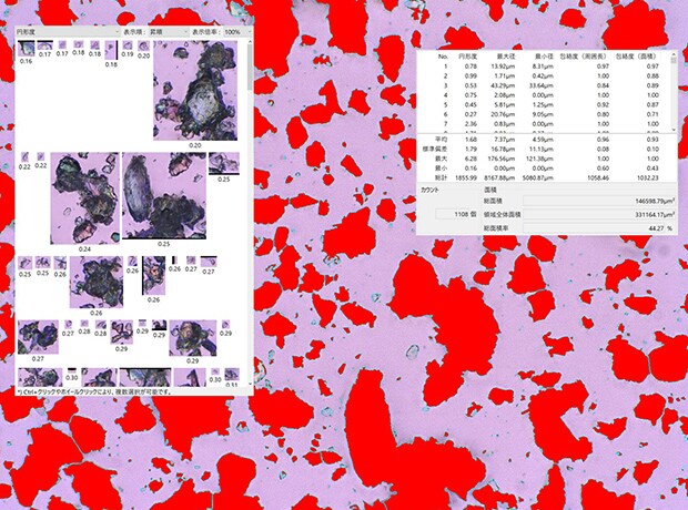 Quantifying Evaluation with Automatic Measurement and Analysis of Particle Shapes