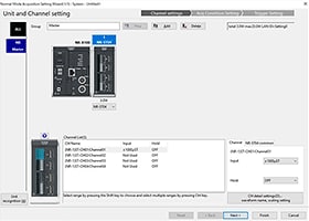 Select “±2000 μST” for [Input range] and click [Next].