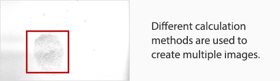 Different calculation methods are used to create multiple images.