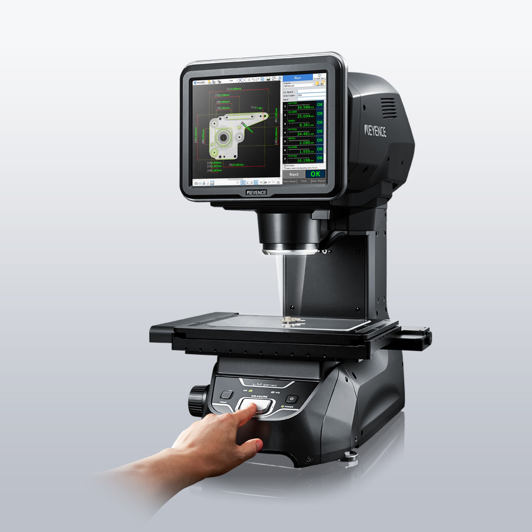 Keyence optical comparator