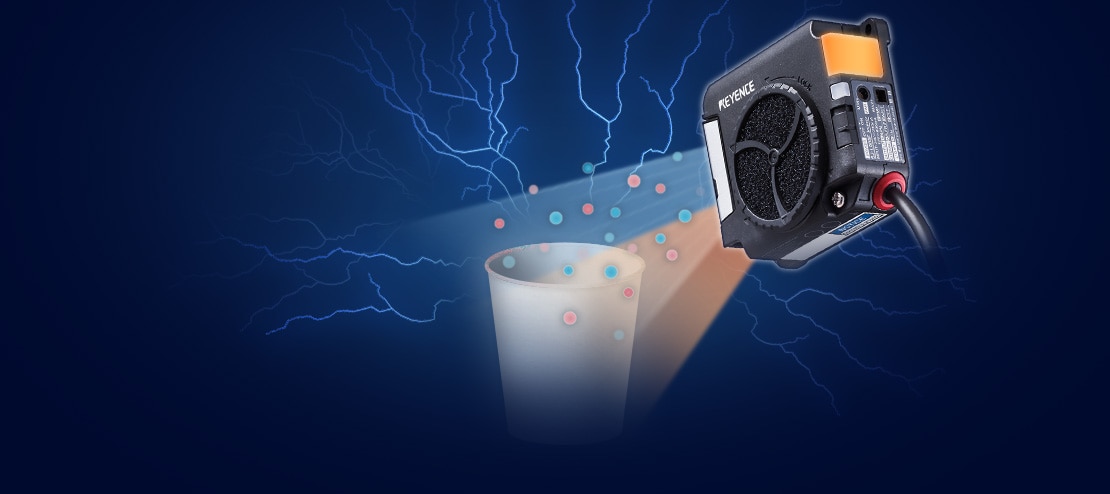 Ultra-Compact Static Eliminator with Static Electricity Visualization.