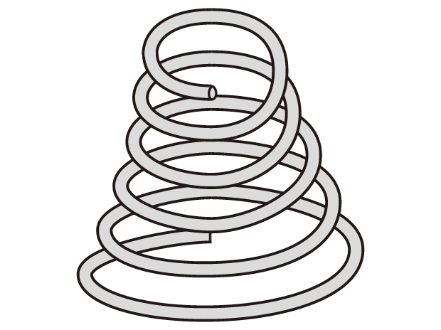 Tapered coil spring