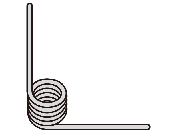 Torsion coil spring (without hooks)