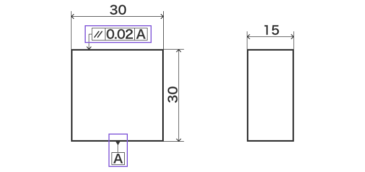 Geometric tolerance drawing