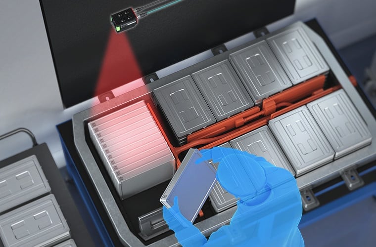 Batch Reading of Individual Identification Codes on an EV Battery Pack