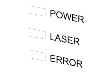 Laser radiation emission warning