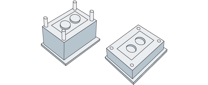 Image of a mold for injection molding