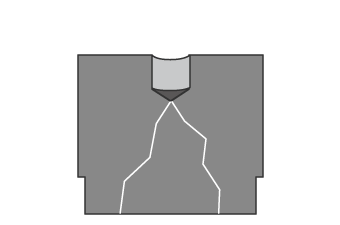 Type 2 grinding crack