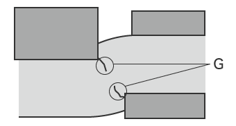 (1) The punch presses on the top of the machined material.