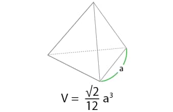 V = {\frac{\sqrt{2}}{12}}{a^3}