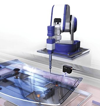 Automatic coating of sealant (sealer, primer) during glass pane assembly
