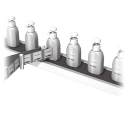 Improperly Positioned Labels on Resin Bottles
