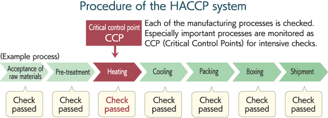 Procedure of the HACCP system