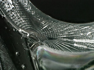Observation of a fractured surface of a molded product (50x)
