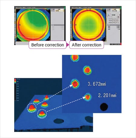 Before correction After correction