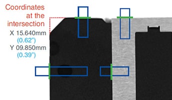 Example 1. Inspections using the edge position Example 1. Inspections using the edge position
