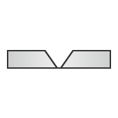 Groove cross-sectional shape: V groove