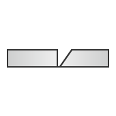 Groove cross-sectional shape: Bevel groove