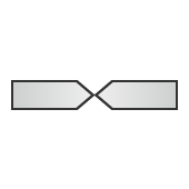 Groove cross-sectional shape: Double-V groove