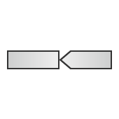 Groove cross-sectional shape: Double-bevel groove