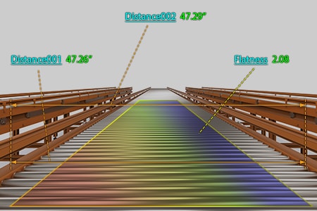 Image of frame warpage and flatness color map using the WM Series
