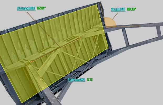 Screen image of measurement using the WM Series