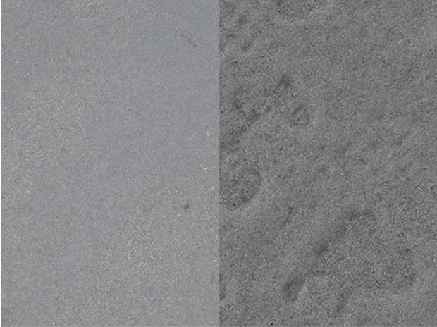 VHX-E20, 80×, ring illumination Left : Normal image Right : Optical Shadow Effect Mode image