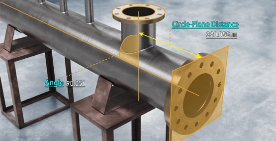 Diameter, flatness, and angle