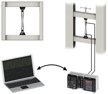 Displacement measurement during tension testing