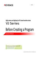 VJ Series Before Creating a Program [Common Manual]