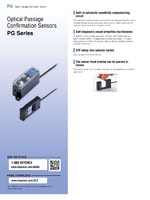 PG Series Optical Passage Confirmation Sensors Catalog