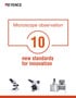 Microscope observation 10 new standards for innovation